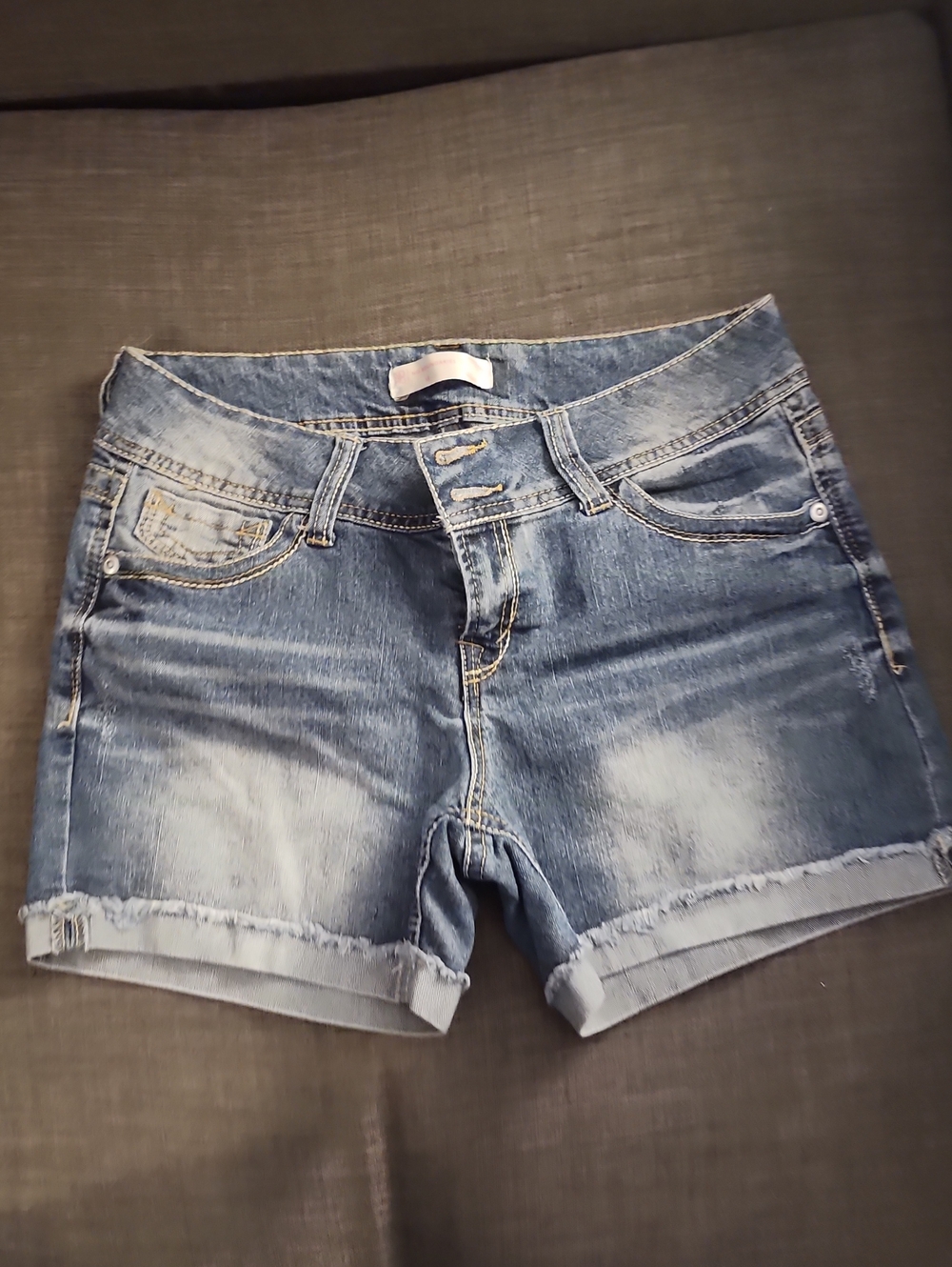 No Boundaries Light Blue Washed Denim Shorts